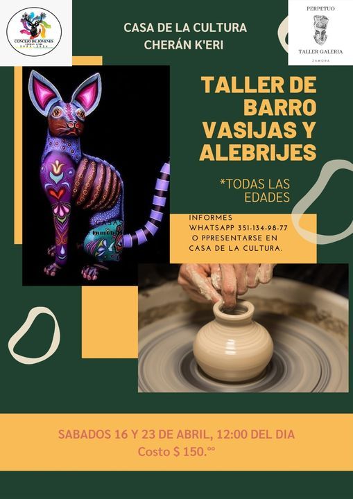 TALLER DE BARRO VASIJAS Y ALEBRIJES